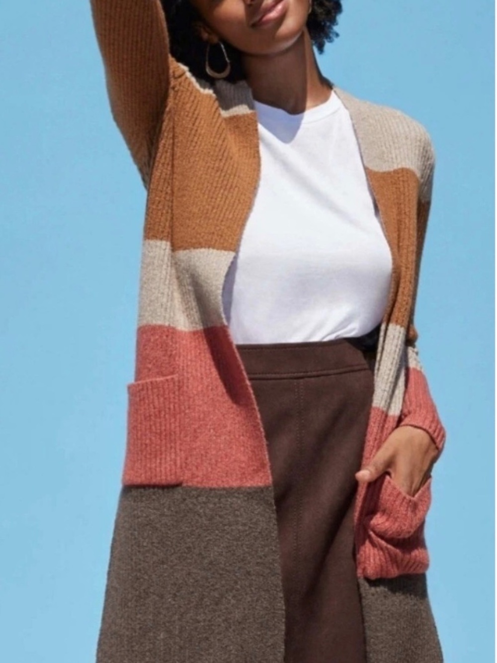 Loft size large color blocked sweater  NWT